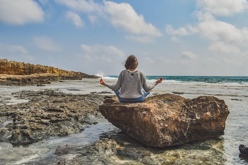 Woman meditating
